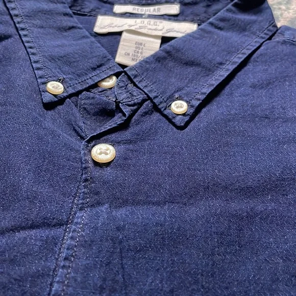 H&M Navy blue half sleeve shirt - Picture 4 of 7
